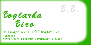 boglarka biro business card